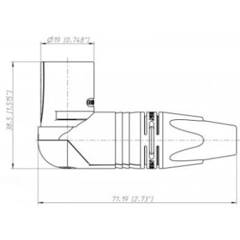 Neutrik Xlr 7 Pin Male Right Angle Cable Nc7mrx Connector