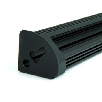 Mounting Brackets Pair For Led Aluminium Profile Black