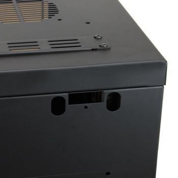 Wall Mount Rack Enclosure 6u 450mm/17.72 Inch Deep M6 Rack Rail Black Glass Door R6406-m6