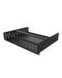 2U 19in Rack Shelf for 2x Sonos Amp – Vented Tray, Magnetic Faceplate | Penn Elcom R1498/2uk-sonamp2