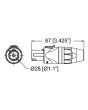 Sp Cable 4 Pole Connector Black Metal Blue Sleeve Screw Contact Sp-4-fb