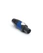 Sp Cable 4 Pole Connector Black Metal Blue Sleeve Screw Contact Sp-4-fb