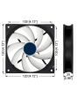 Quiet Case Fan (120mm, 12v, Dc) Crcfan120