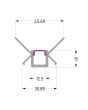 3m 15x15mm Plaster-in Profile For Inner Corners, With White Finish Ledal44m3w