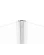 3m 15x15mm Plaster-in Profile For Inner Corners, With White Finish Ledal44m3w