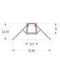 LED Profile 2m 15x15mm Plaster-in Outer Corners White Finish Ledal45m2w