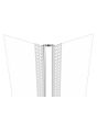 LED Profile 2m 15x15mm Plaster-in Outer Corners White Finish Ledal45m2w