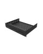 2U Vented Rack Shelf & Magnetic Faceplate For 3 x Apple TV 4K
