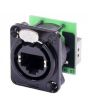 Neutrik Ethercon Chassis D Series Black Feedthrough Ne8fdp-b