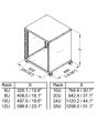 16u 19 Inch Flat Pack Rack Cabinet 480mm/18.9" Deep R8400-16