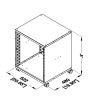 28u 19 Inch 10/32 Flat Pack Rack Cabinet 480mm/18.9" Deep R8500-28