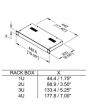 2u Rack Box 220mm/8.66" Deep Silver R2100/2us