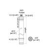m20 Threaded Steel Tube M204312 Speaker Pole 