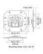 Mini Recessed Butterfly Latch – Shallow Case Fitting, 3759
