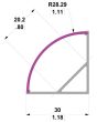 2m Kit 20.2mm Wide Corner Aluminium Profile Ledal23m2