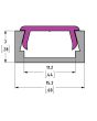 White 1m 6mm Aluminium Profile For Led Flex Ledal06w