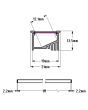 Recessed LED Profile, 1m Kit 19mm Wide With Internal Angle Mount Ledal42