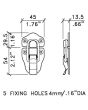 Large Draw Bolt Nickel L0566n