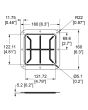 Recessed Rubber Cable Feedthrough Dish 160 X 160mm D053510cmz