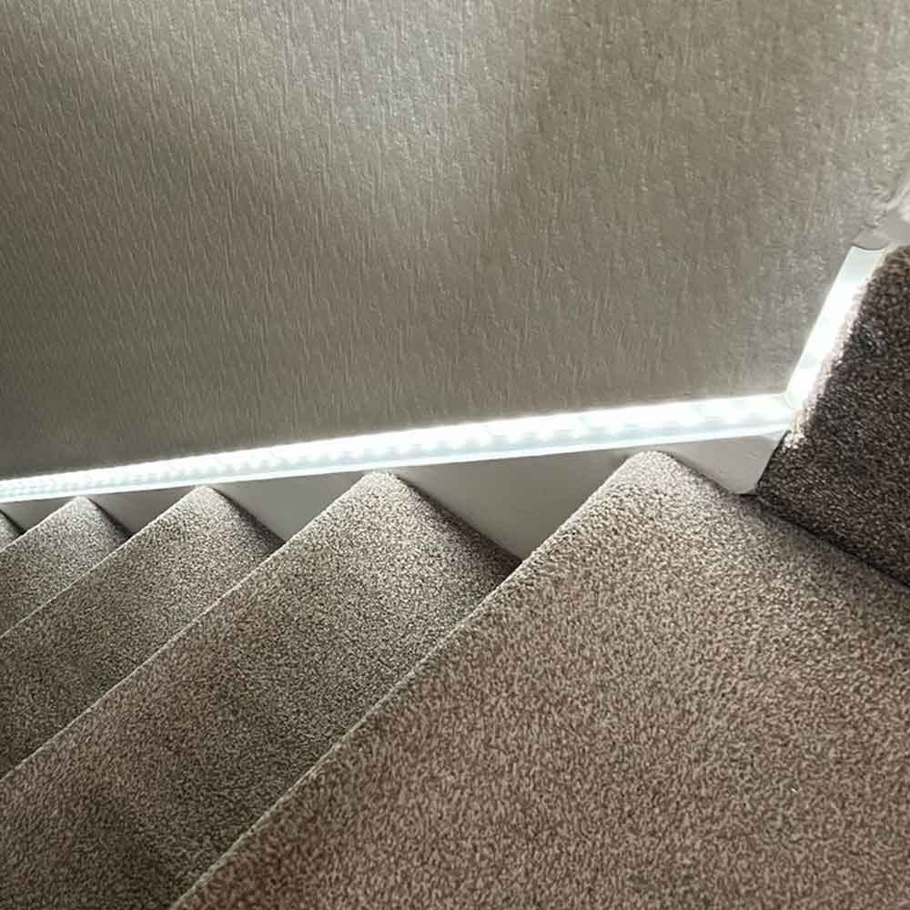LED Corner Profile, 3m Aluminum Extrusion for 10mm Wide LED Strips - LEDal03m3