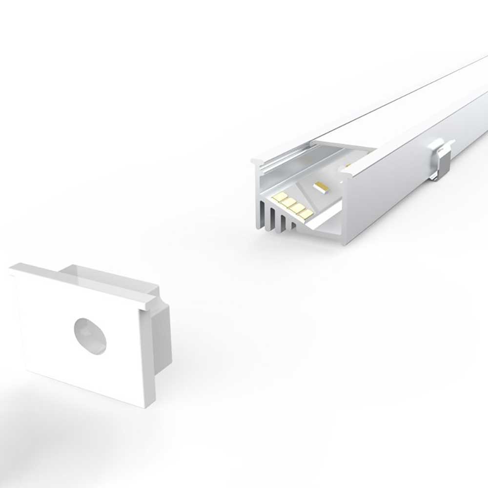 Recessed LED Profile, 1m Kit 19mm Wide With Internal Angle Mount Ledal42